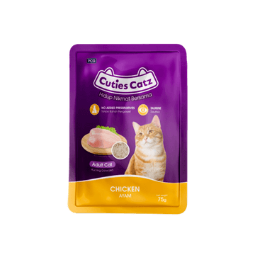 Cuties Catz Adult Chicken Ayam 75g