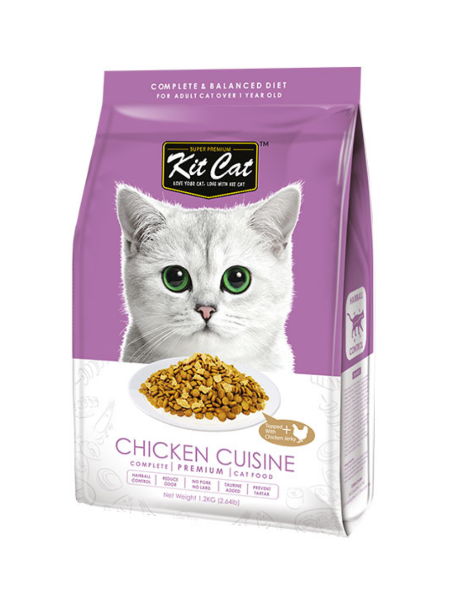 Kit Cat Premium Cat Food Chicken Cuisine 1.2Kg