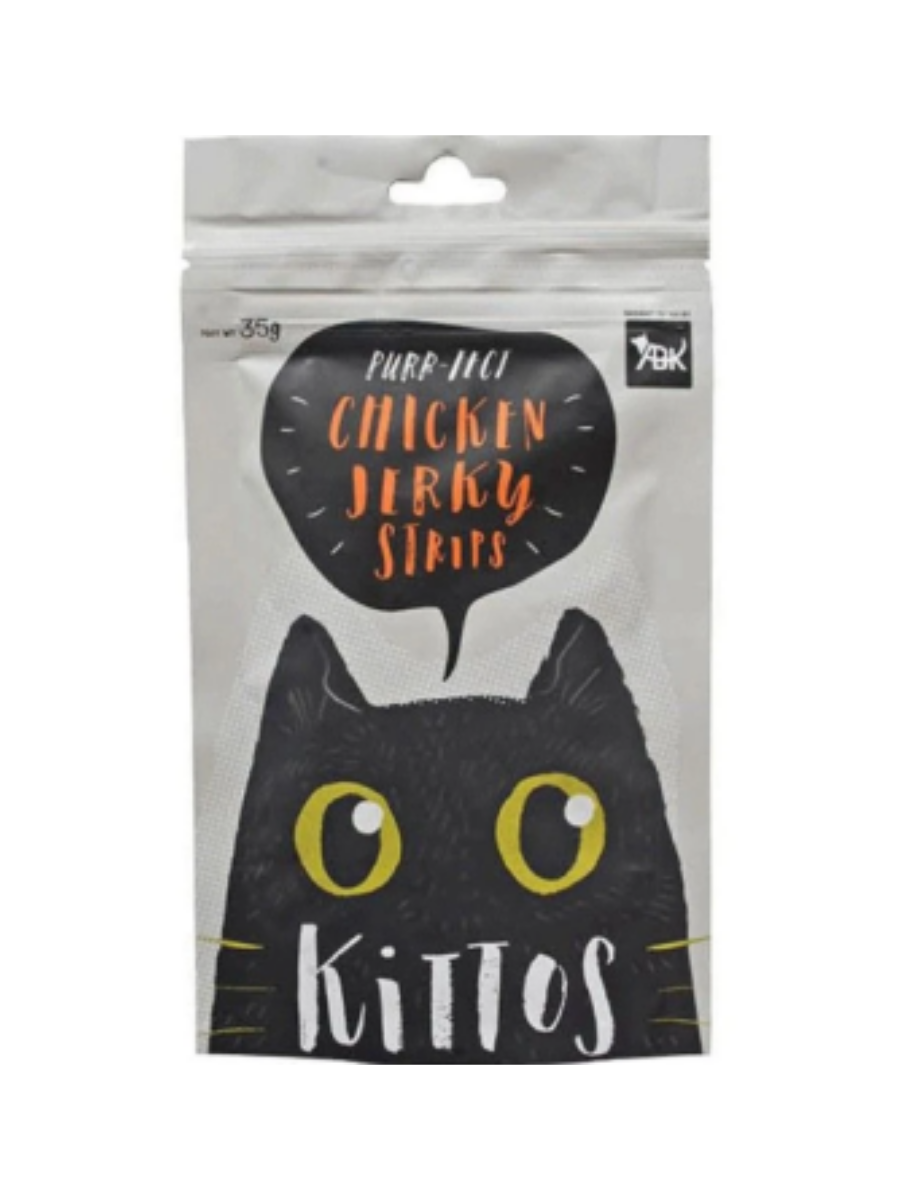 Kittos Chicken Jerky Strips 35g