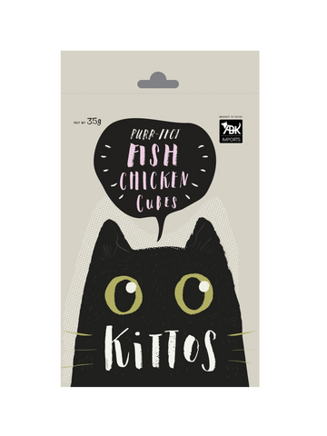 Kittos Fish Chicken Cubes 35g