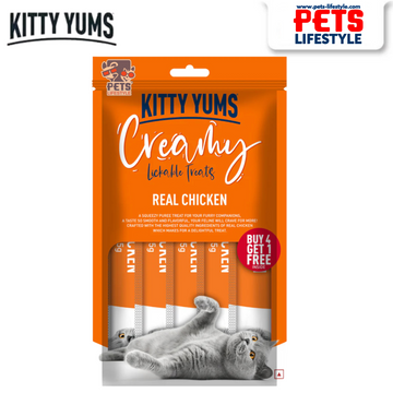 Kitty Yums Creamy Treats Real Chicken 75g
