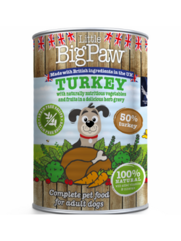 Little Big Paw Turkey Gravy Canned Dog Food 390 g