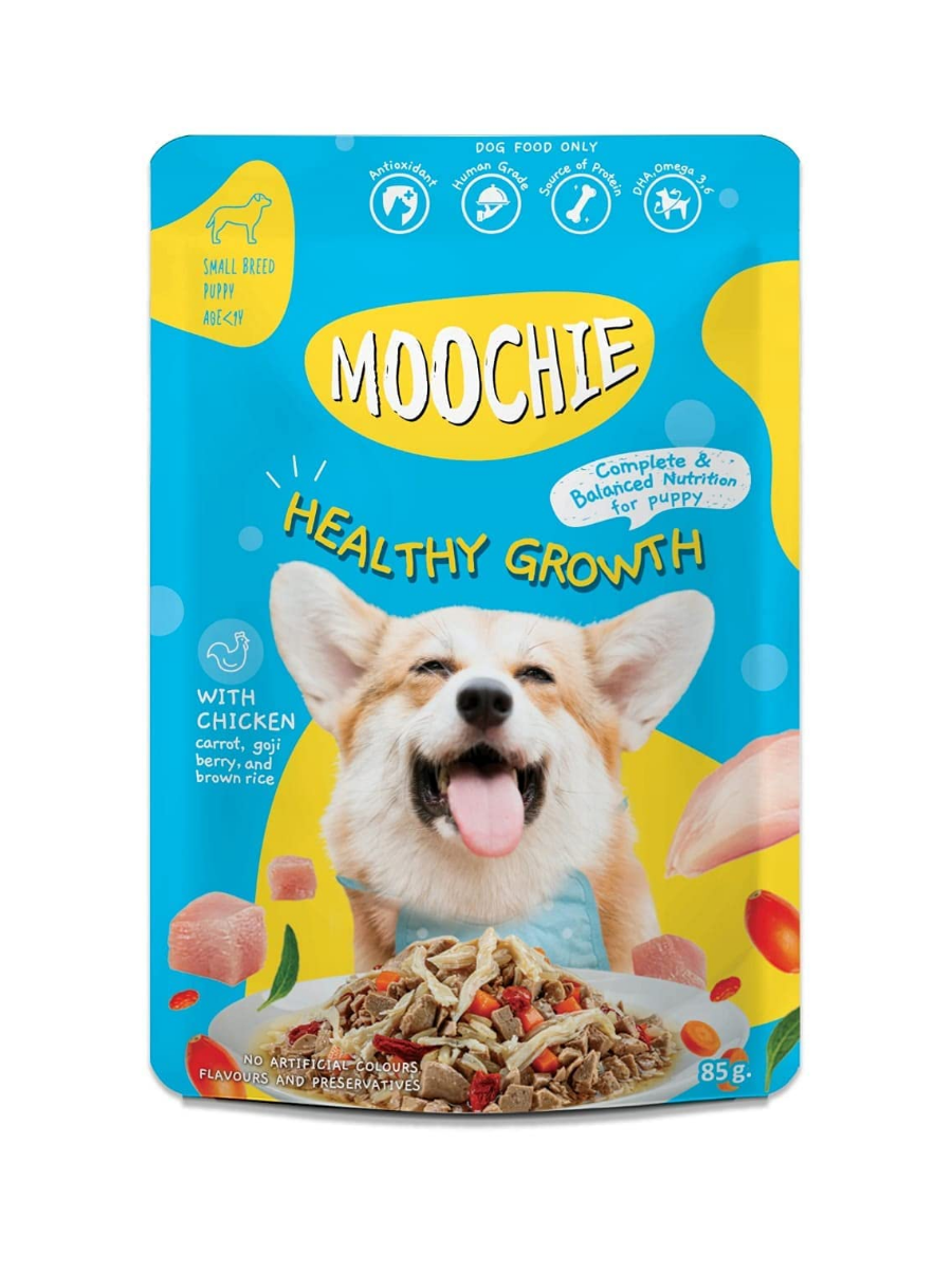 Moochie Puppy Healthy Growth Chicken with tuna Mousse 85g