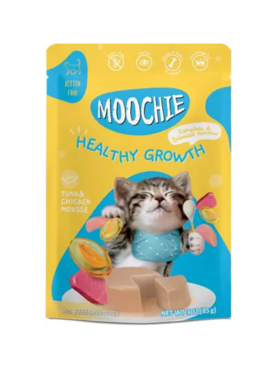 Moochie Kitten Healthy Growth Chicken with tuna Mousse 85g