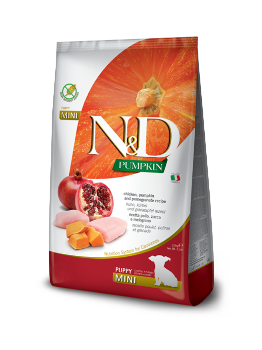 N&D Pumpkin (GF) Chicken & Pomegranate Puppy Mini Dry Food