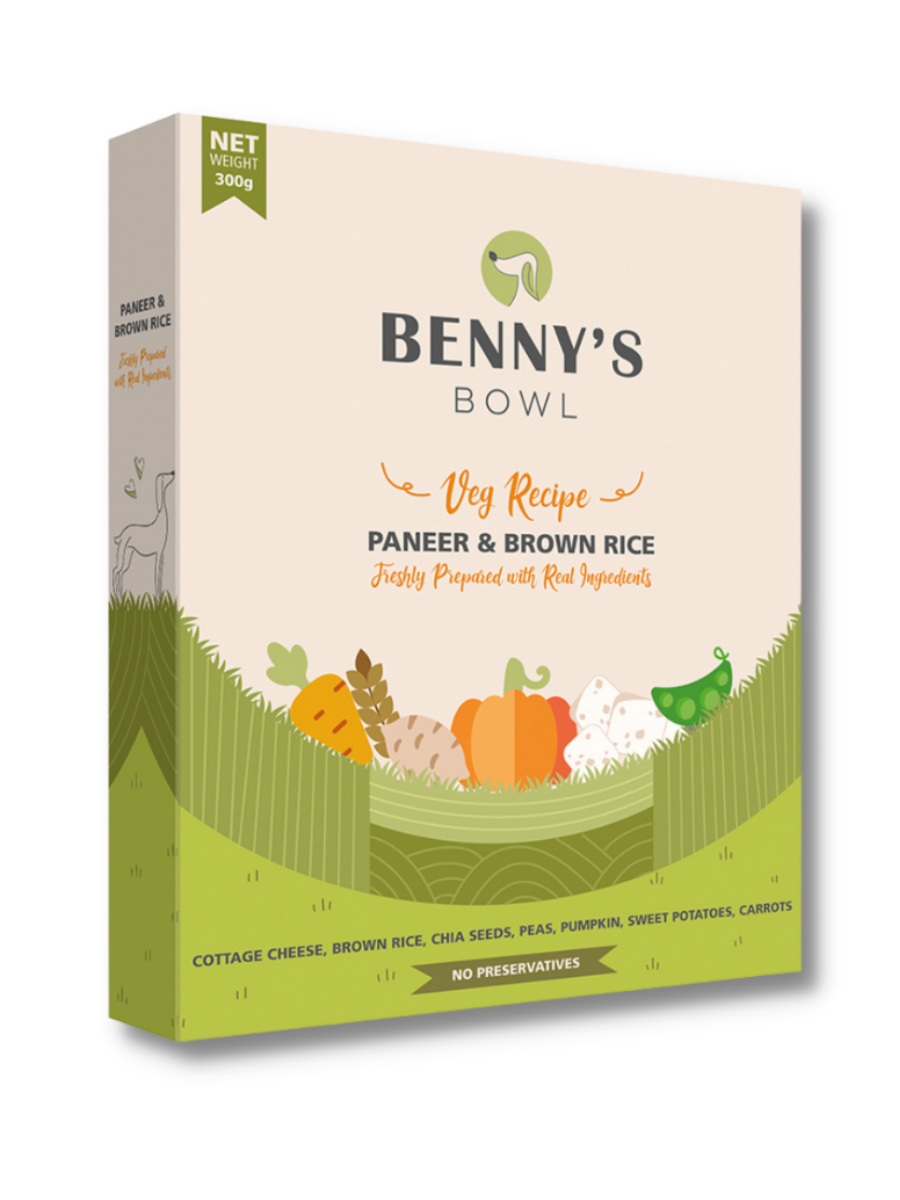 Benny's Bowl Paneer and Brown Rice Wet Dog Food for Adult and Puppy