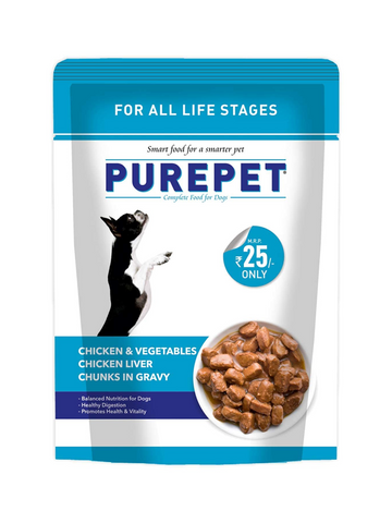 Purepet Dog Chicken & Vegetable Chunks in Gravy 70g