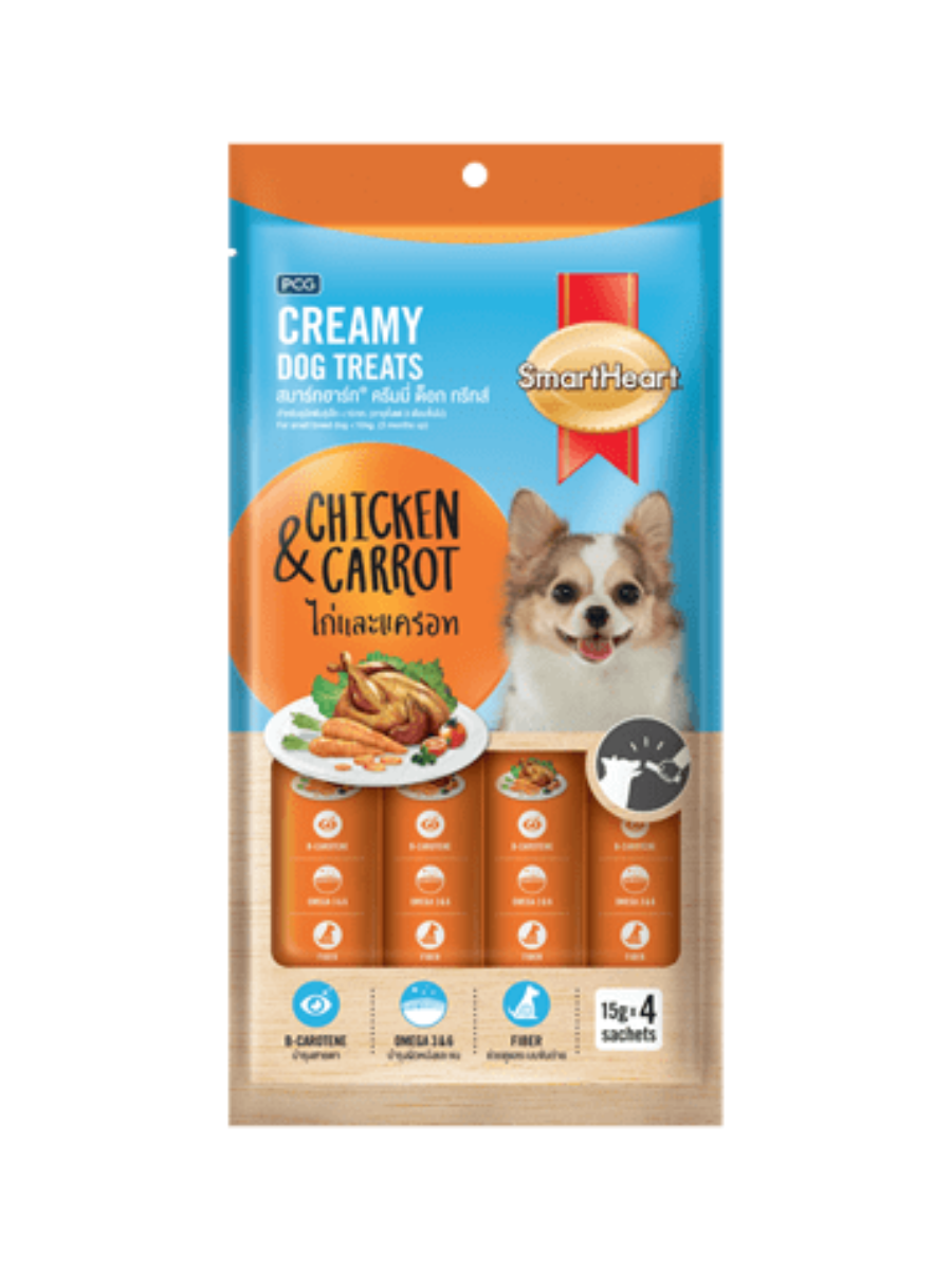 SmartHeart Creamy Treats Chicken n Carrot 60g