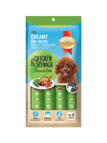 SmartHeart Creamy Treats Chicken N Spinach 60g