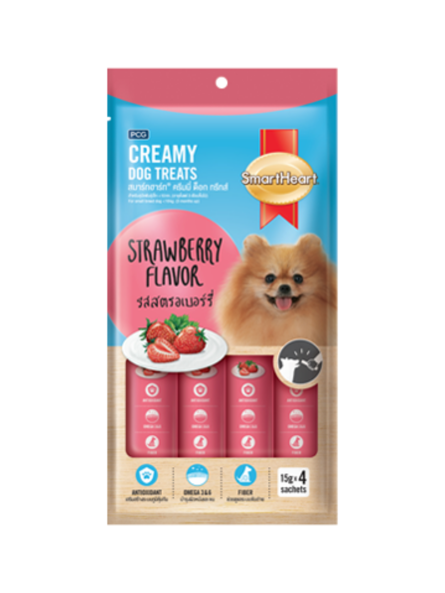 SmartHeart Creamy Treats Strawberry 60g