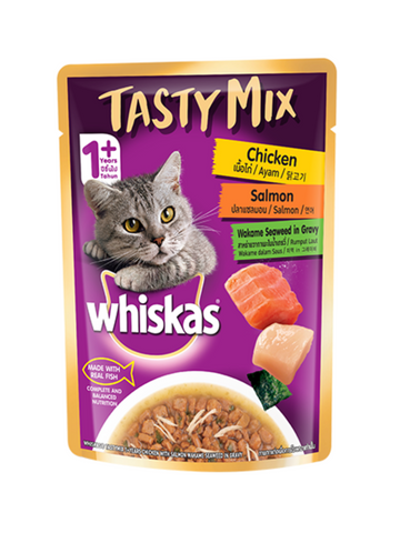 Whiskas Tasty Mix Chicken-Salmon-Seaweed in Gravy 70g