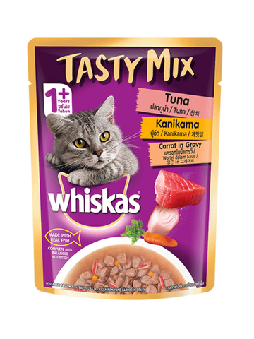 Whiskas Tasty Mix Tuna-Kanikama-Carrot in Gravy 70g